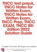 TNCC test prepA, TNCC Notes for Written Exam, TNCC Notes for Written Exam, TNCC Prep, TNCC EXAM, TNCC 8th Edition 2022 Solution Guide