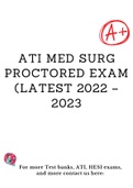 ATI Med Surg Proctored Exam (Latest 2022 – 2023)