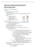 Samenvatting  Biochemie Van De Huisdieren I (1050FBDDIE)