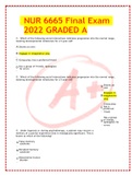 •	NUR 6665 Final Exam 2022 GRADED A