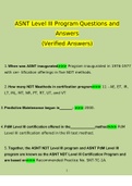 ASNT Level III Program.docx Questions With Correct Answers 100% Verified