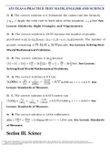 ATI TEAS 6 PRACTICE TEST MATH, ENGLISH AND SCIENCE 2023