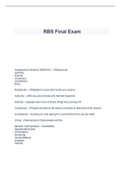 RBS Final Exam (Latest 2023/2024) Verified Answers 100% Correct