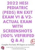 2022 HESI Pediatric (PEDS) RN Exit Exam V1 & V2- ACTUAL EXAM WITH SCREENSHOTS (100% VEFIRIFED Q & A)