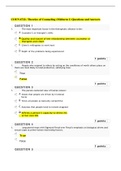 COUN 6722- Theories of Counseling (Midterm 1) Questions and Answers