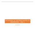 Samenvatting methoden van wetenschappelijk onderzoek deel 1