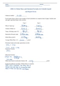 Molar Mass of Volatile Liquid