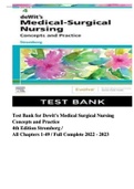 Test Bank for Dewit’s Medical Surgical Nursing Concepts and Practice 4th Edition Stromberg / All Chapters 1-49 / Full Complete 2023