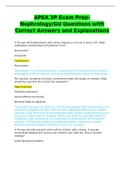 APEA 3P Exam Prep Nephrology/GU Questions with Correct Answers and Explanations