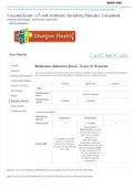 Shadow Health Focused Exam: UTI with Antibiotic Sensitivity- Medication Selection