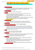 NR 599 FULL STUDY GUIDE | Key Study Points for Midterm & Final Exam Course NR 599 Institution Chamberlain College Of Nursing ● Ethical decision making ○ When making choices about ethical issues based on the standards of right vs wrong. ○ It requires a sys