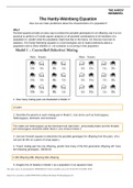 AP BIOLOGY 21 Pogil Hardy Weinberg Equation Questions with Answers Course AP BIOLOGY Institution Liberty University Why? The Hardy-Weinberg Equation How can we make predictions about the characteristics of a population? Punnett squares provide an easy way