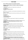 Burns Pediatric Primary Care 7th Edition Maaks Starr Brady Test Bank Course NUR MISC Institution Liberty University Burns' Pediatric Primary Care 7th Edition Test Bank Chapter 1: Health Status of Children: Global and National Perspectives 1. Which regi