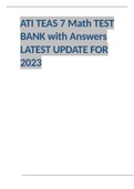 ati_teas_7_math_TEST BANK_with_answers LATEST UPDATE 2023 100% CORRECT