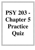 PSY 203 - Chapter 5 Practice Quiz