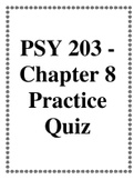 PSY 203 - Chapter 8 Practice Quiz