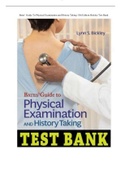 Bates’ Guide To Physical Examination and History Taking 13th Edition Bickley Test Bank