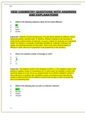 HESI CHEMISTRY QUESTIONS WITH ANSWERS AND EXPLANATIONS