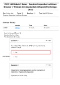 PSYC 140 Module 5 Exam - Requires Respondus LockDown Browser + Webcam Developmental (Lifespan) Psychology- 2021
