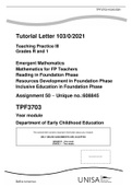 Teaching Practice III Grades R and 1  