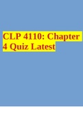 CLP 4110: Chapter 4 Quiz Latest