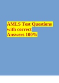 AMLS Test Questions with correct Answers 100%