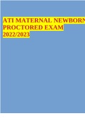 ATI MATERNAL NEWBORN PROCTORED EXAM 2022/2023