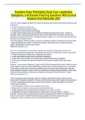 Saunders Nclex Prioritizing Client Care: Leadership,  Delegation, and Disaster Planning Questions With Correct  Answers And Rationales 2023