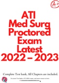 ATI Med Surg Proctored Exam (Latest 2022 – 2023)