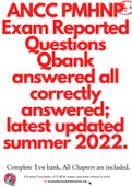 ANCC IQ Domains 1-5, ANCC PMHNP Exam Reported Questions, ANCC PMHNP COMPREHENSIVE Q,ANCC Review Questions ( ALL IN ONE BUNDLE )