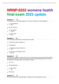 NRNP-6552 womens health final exam 2023 update