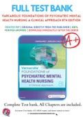 Test Bank for Varcarolis' Foundations of Psychiatric Mental Health Nursing A Clinical Approach 8th Edition by Margaret Halter Chapter 1-36 Complete Guide