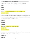 ATI TEAS 7: Math Prep (2022) 10 different versions with 100% correct answers