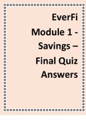 EverFi Module 1 - Savings - Final Quiz Answers