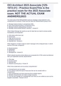 OCI Architect 2023 Associate [1Z0-1072-21] - Practice Exam(This is the practice exam for the 2023 Associate exam. NOT THE ACTUAL EXAM ANSWERS)2023