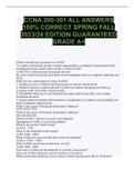 CCNA 200-301 ALL ANSWERS 100% CORRECT SPRING FALL 2023/24 EDITION GUARANTEED GRADE A+