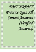 EMT NREMT Practice Quiz All Correct Answers (Verified Answers)