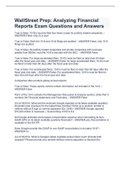  WallStreet Prep: Analyzing Financial Reports Exam Questions and Answers