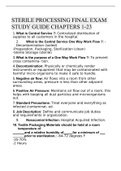 STERILE PROCESSING FINAL EXAM STUDY GUIDE CHAPTERS 1-23