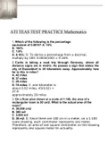 ATI TEAS TEST PRACTICE Mathematics Questions And Answers Latest Update 20222023 With Complete Top Solution.