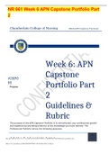 NR 661 APN Capstone Portfolio Part 1 + Part 2 (Summer 2022)