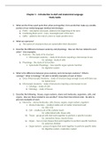 BIO 291 - Chapter 1 Study Guide