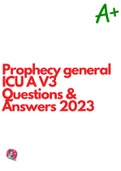 Prophecy general ICU A V3 Questions & Answers 2023