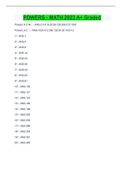 POWERS - MATH,Maths formulae for January mock 2023 A+,HESI A2 Math,Math ( Transformations ) Latest Update 2023 A+,Semester 1 Geometry Honors Math Formulas and Vocab,Ratios, Rates and Unit Rates--6th Grade Math,5th Grade Vocabulary Week of December 5, Less