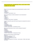 STRAIGHTERLINE CHEMISTRY FINAL EXAM TEST WITH COMPLETE SOLUTIONS 