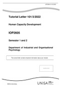 Human Capacity Development   IOP2605   Semester 1 and 2 