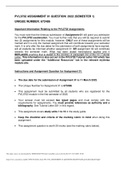 PVL3702 ASSIGNMENT 01 QUESTION: 2022 (SEMESTER 1) UNIQUE NUMBER: 672486  