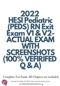 2022 HESI Pediatric (PEDS) RN Exit Exam V1 & V2- ACTUAL EXAM WITH SCREENSHOTS (100% VEFIRIFED Q & A)