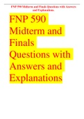 FNP 590  Midterm and  Finals  Questions with  Answers and  Explanations