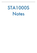 statistics full notes - sta1000 complete notes for distinction 